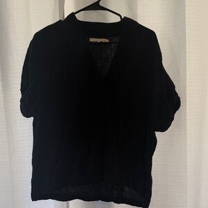 XiRENA Black Gauze Top